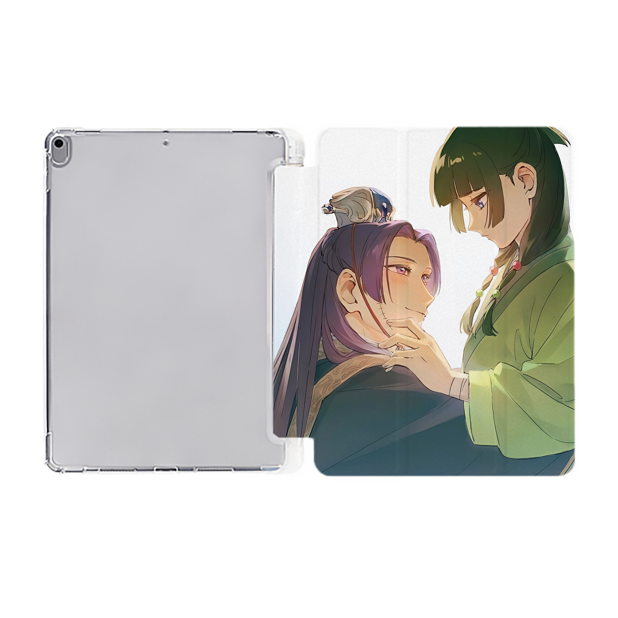 （画像用） 薬屋のひとりごと The Apothecary Diaries IPad ケース ペン収納付き 三つ折りスタンド PUレザー×シリコン 対応機種9.5/10.5/10.9インチ